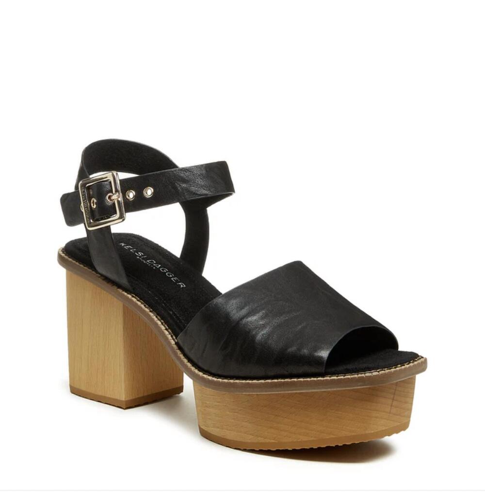 NEW KELSI DAGGER women's groove sandals in black
